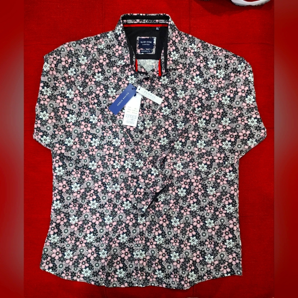 NWT | Silver Stone Collection (Men XXL Modern Fit) Pink, White, Navy & Black